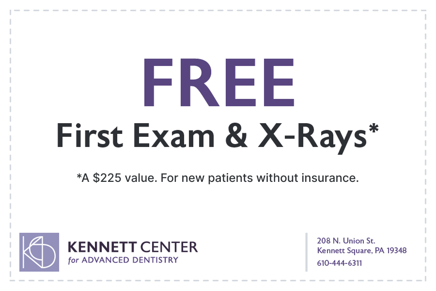 FREEFirst Exam & X-Rays.* *A $110 value. For new patients without insurance.
